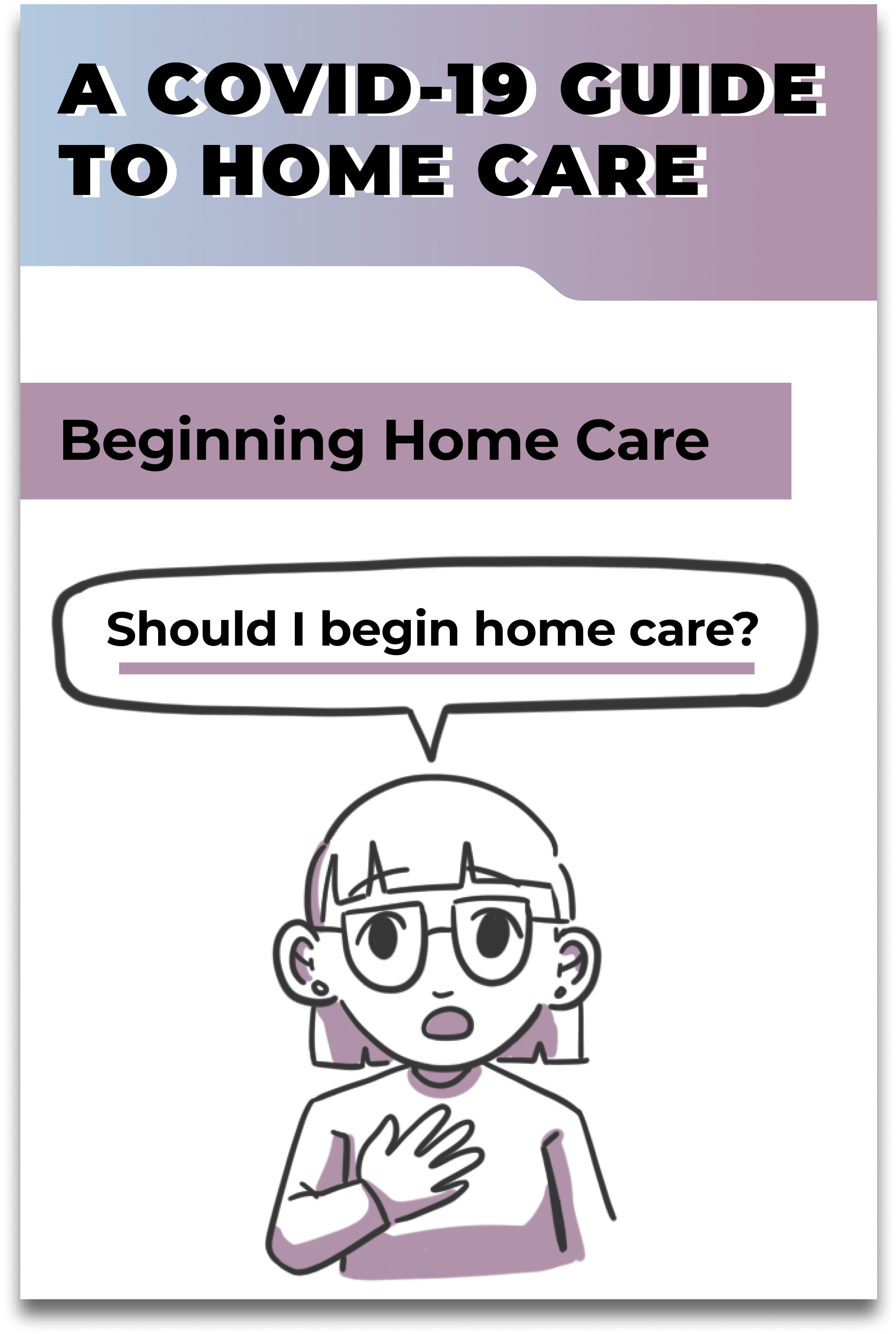 The cover of 'A COVID-19 Guide to Home Care' comic.